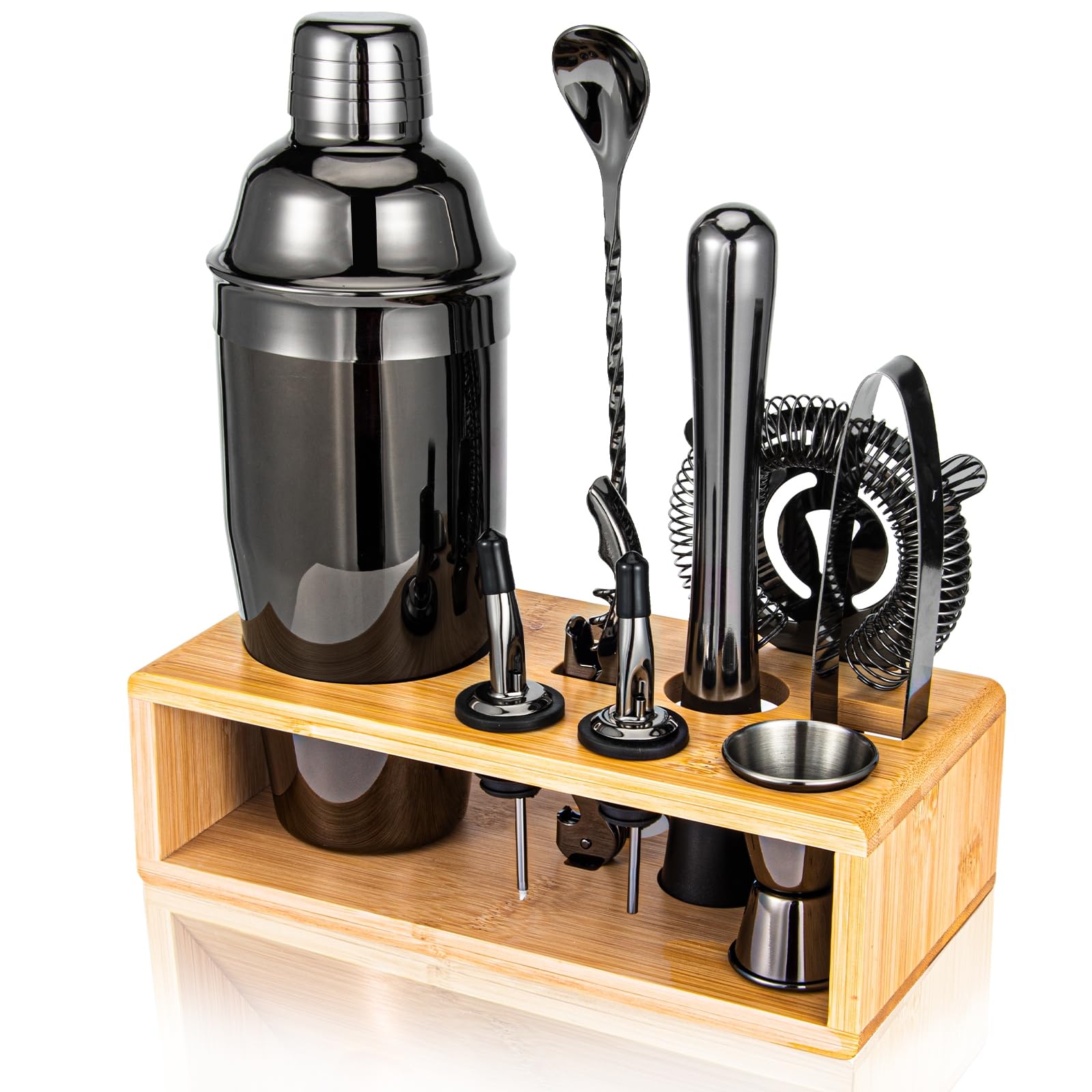 Amazon.com: Black Cocktail Shaker Set, Premium 18/8 Stainless